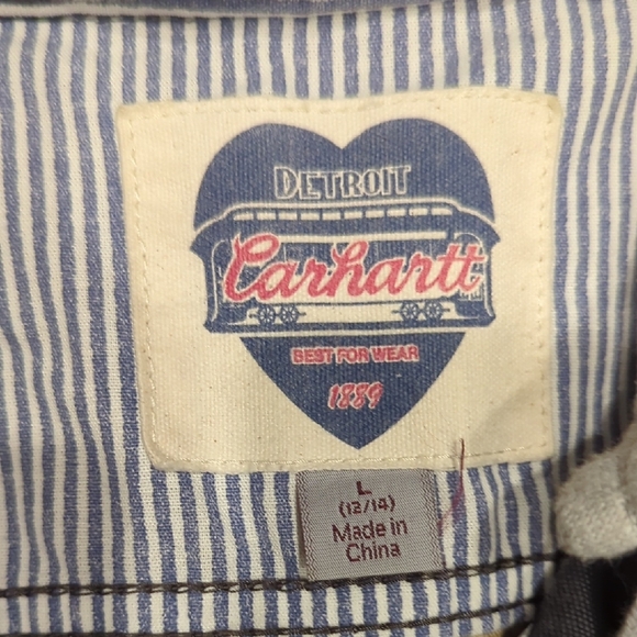 Carhartt Dark Gray Denim Vest with Removable Hood - Picture 5 of 10